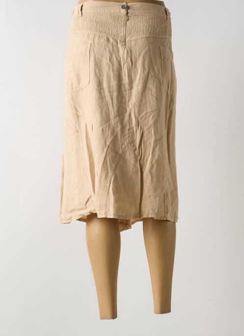 Jupe mi-longue beige FRED SABATIER pour femme