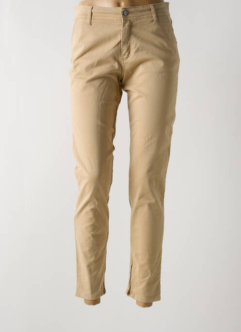 Pantalon 7/8 beige COWEST pour femme