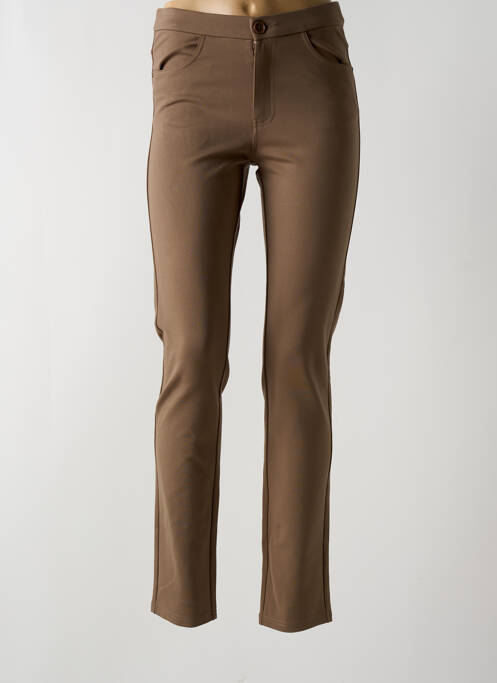 Pantalon slim marron BARILOCHE pour femme