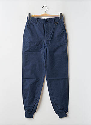 Pantalon droit tissage popeline taille haute bleu ELEVEN PARIS homme