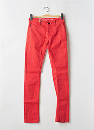 Pantalon chino tissage popeline taille normale rouge DONOVAN homme