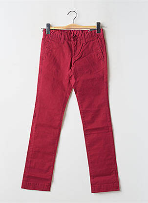 Pantalon chino tissage popeline taille ajustable rouge TEDDY SMITH garçon