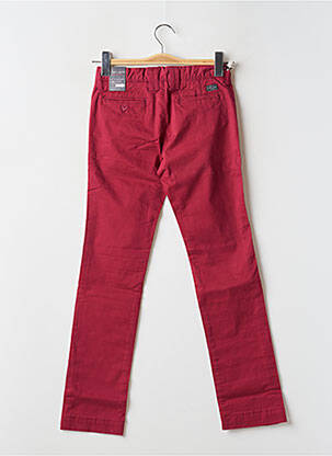 Pantalon chino tissage popeline taille ajustable rouge TEDDY SMITH garçon