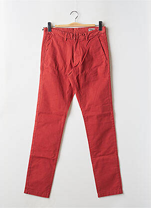 Pantalon chino tissage popeline taille normale orange TEDDY SMITH homme