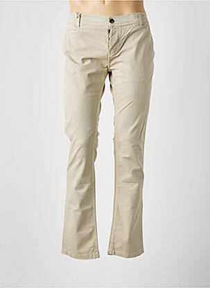 Pantalon chino tissage popeline taille basse beige DN.SIXTY SEVEN homme