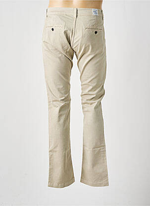 Pantalon chino tissage popeline taille basse beige DN.SIXTY SEVEN homme