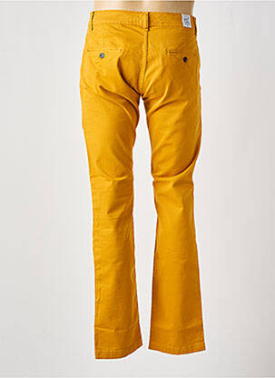 Pantalon chino tissage popeline taille basse jaune DONOVAN homme