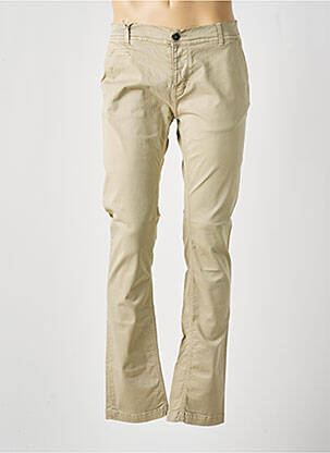 Pantalon chino tissage popeline taille basse beige DONOVAN homme