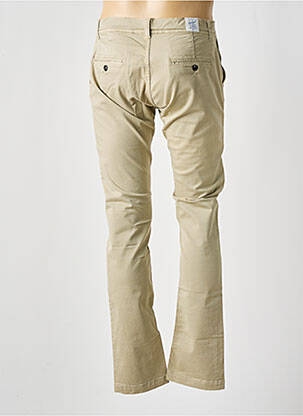 Pantalon chino tissage popeline taille basse beige DONOVAN homme