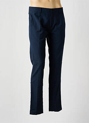 Pantalon chino fermeture zippée sous rabat avec crochet taille haute bleu ANTONY MORATO homme