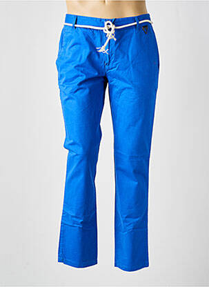 Pantalon chino tissage popeline taille basse bleu ELEVEN PARIS homme