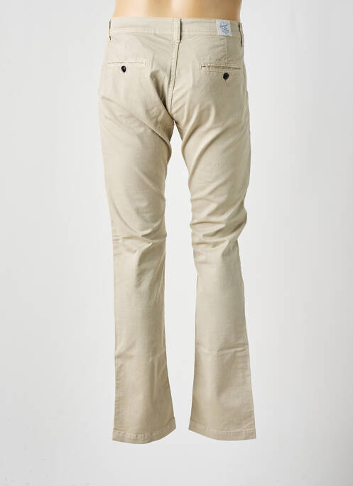 Pantalon chino tissage popeline taille basse beige DN.SIXTY SEVEN homme