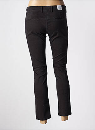 Pantalon chino tissage popeline taille normale noir DONOVAN femme
