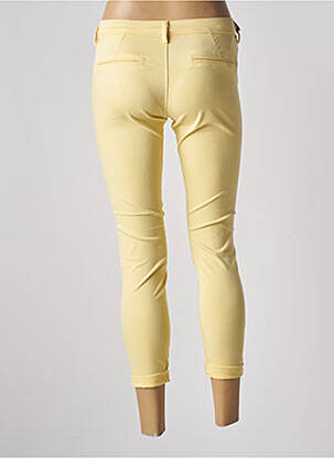 Pantalon chino taille basse taille basse jaune TEDDY SMITH femme