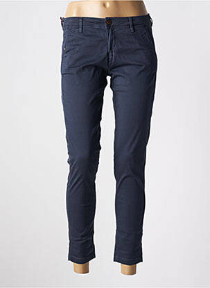 Pantalon chino taille basse taille basse bleu TEDDY SMITH femme