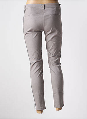 Pantalon 7/8 fermeture zippée sous rabat avec crochet gris TEDDY SMITH femme