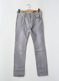 Jeans coupe slim taille basse taille ajustable gris TEDDY SMITH garcon