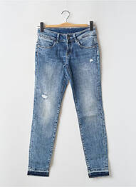Jeans coupe slim effet usé délavé bleu TEDDY SMITH fille