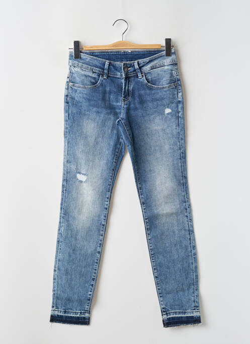 Jeans coupe slim effet usé délavé bleu TEDDY SMITH fille