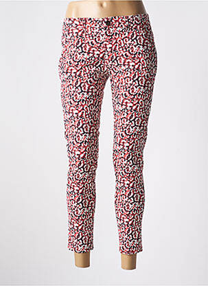 Pantalon chino fermeture zippée sous rabat boutonné taille normale rose REIKO femme