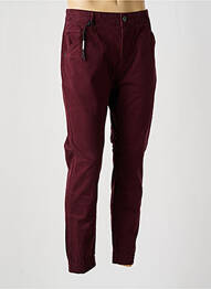 Pantalon chino stretch taille normale rouge TWO ANGLE homme