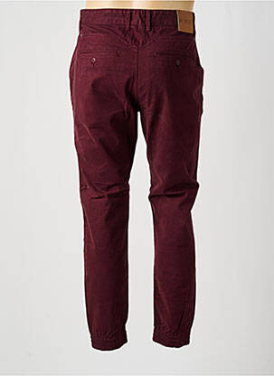 Pantalon chino stretch taille normale rouge TWO ANGLE homme
