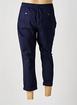 Pantalon 7/8 tissage popeline taille normale bleu MINIMUM homme