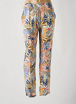Pantalon droit tissage crêpe taille normale bleu LE PETIT BAIGNEUR femme