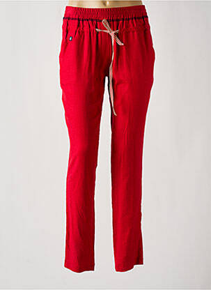 Pantalon droit taille élastique taille normale rouge LE PETIT BAIGNEUR femme