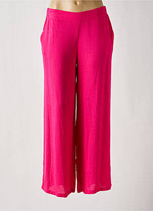 Pantalon large tissage crêpe taille normale rose ÉTYMOLOGIE femme