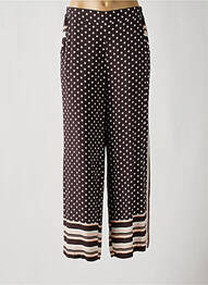 Pantalon large tissage popeline taille normale marron BISCOTE femme
