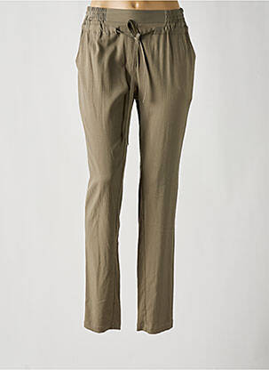 Pantalon slim taille haute taille haute vert LE PETIT BAIGNEUR femme