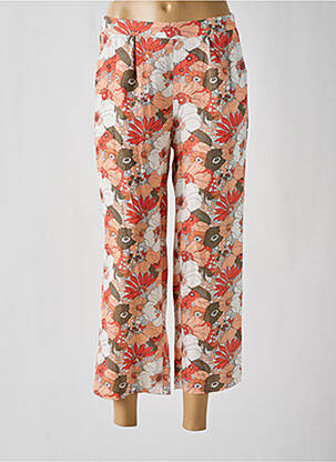 Pantalon 7/8 taille élastique taille normale orange C'EST BEAU LA VIE femme