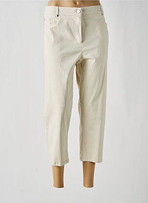 Pantacourt stretch taille normale beige PAUSE CAFE femme