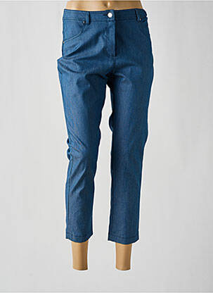 Pantalon 7/8 stretch taille normale bleu ANNE KELLY femme