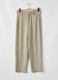 Pantalon 7/8 stretch taille normale jaune REIKO femme
