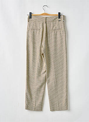 Pantalon 7/8 stretch taille normale jaune REIKO femme