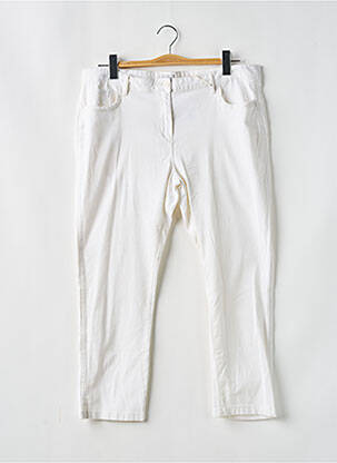 Pantacourt stretch taille normale blanc C'EST BEAU LA VIE femme
