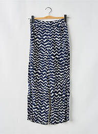 Pantalon large tissage popeline taille haute bleu STREET ONE femme