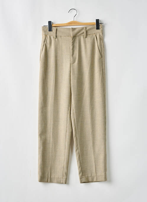 Pantalon 7/8 stretch taille normale jaune REIKO femme