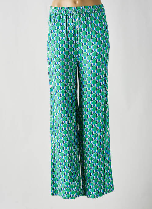 Pantalon droit vert C'EST BEAU LA VIE pour femme