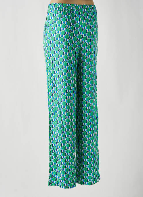 Pantalon droit vert C'EST BEAU LA VIE pour femme
