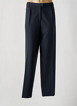 Pantalon droit tissage crêpe taille normale bleu ANNE KELLY femme