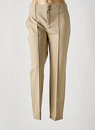 Pantalon slim taille élastique taille haute beige STREET ONE femme