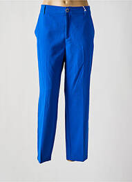 Pantalon chino fermeture zippée sous rabat boutonné taille normale bleu STREET ONE femme