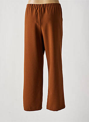 Pantalon 7/8 taille élastique taille normale marron KAKIE femme