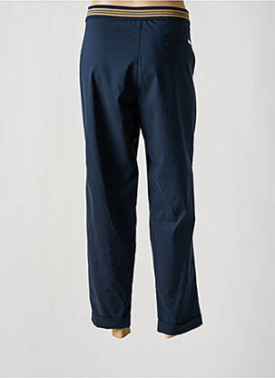 Pantalon 7/8 tissage popeline taille normale bleu WALTRON femme