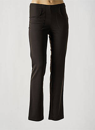 Jegging tissage jersey taille haute marron CHRISMAS'S femme