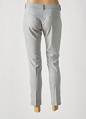 Pantalon 7/8 taille à pinces taille basse gris REIKO femme