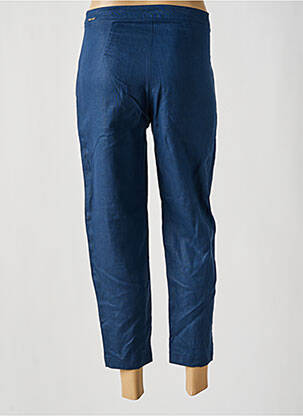 Pantalon 7/8 taille haute taille haute bleu MALOKA femme